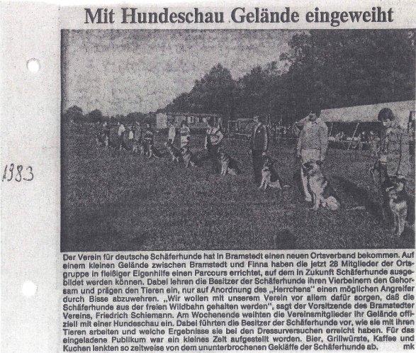 Zeitungsartikel Juni 1983